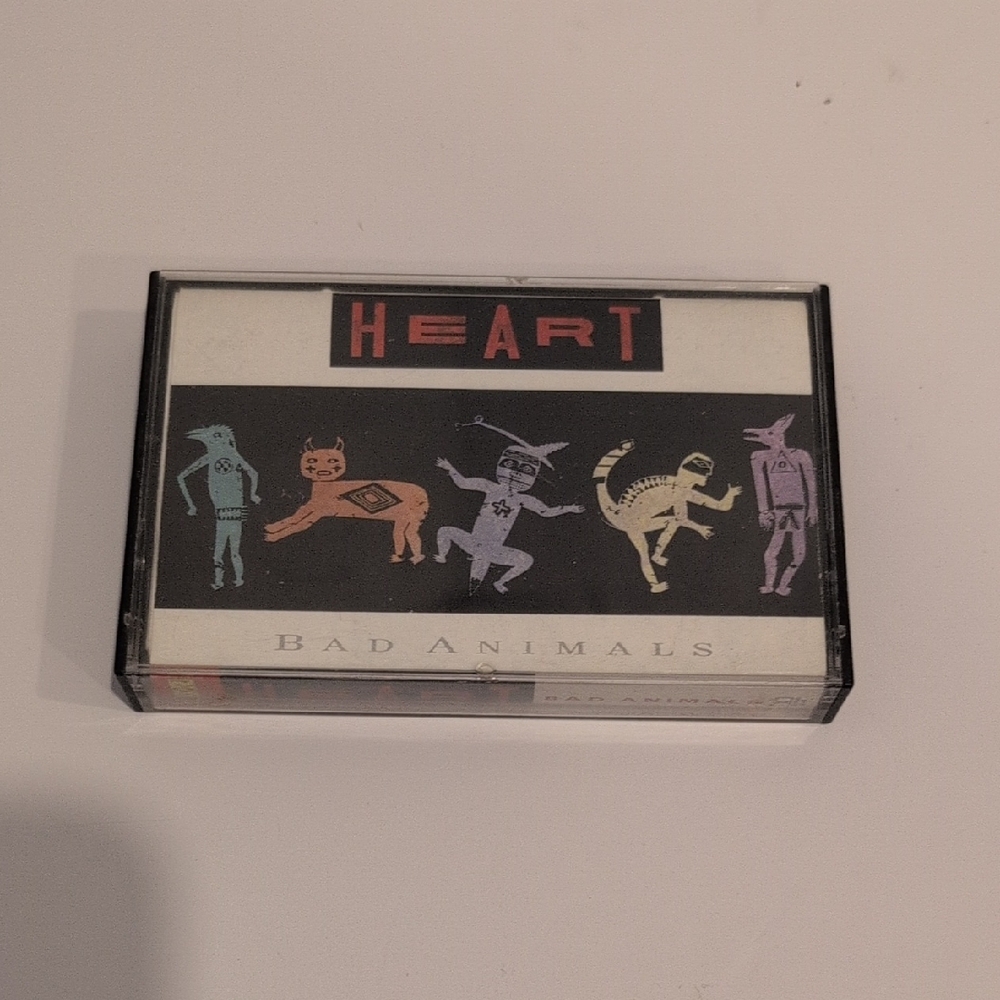 3/$25 Heart “Bad Animals” Cassette Art - Multi-Color Cover